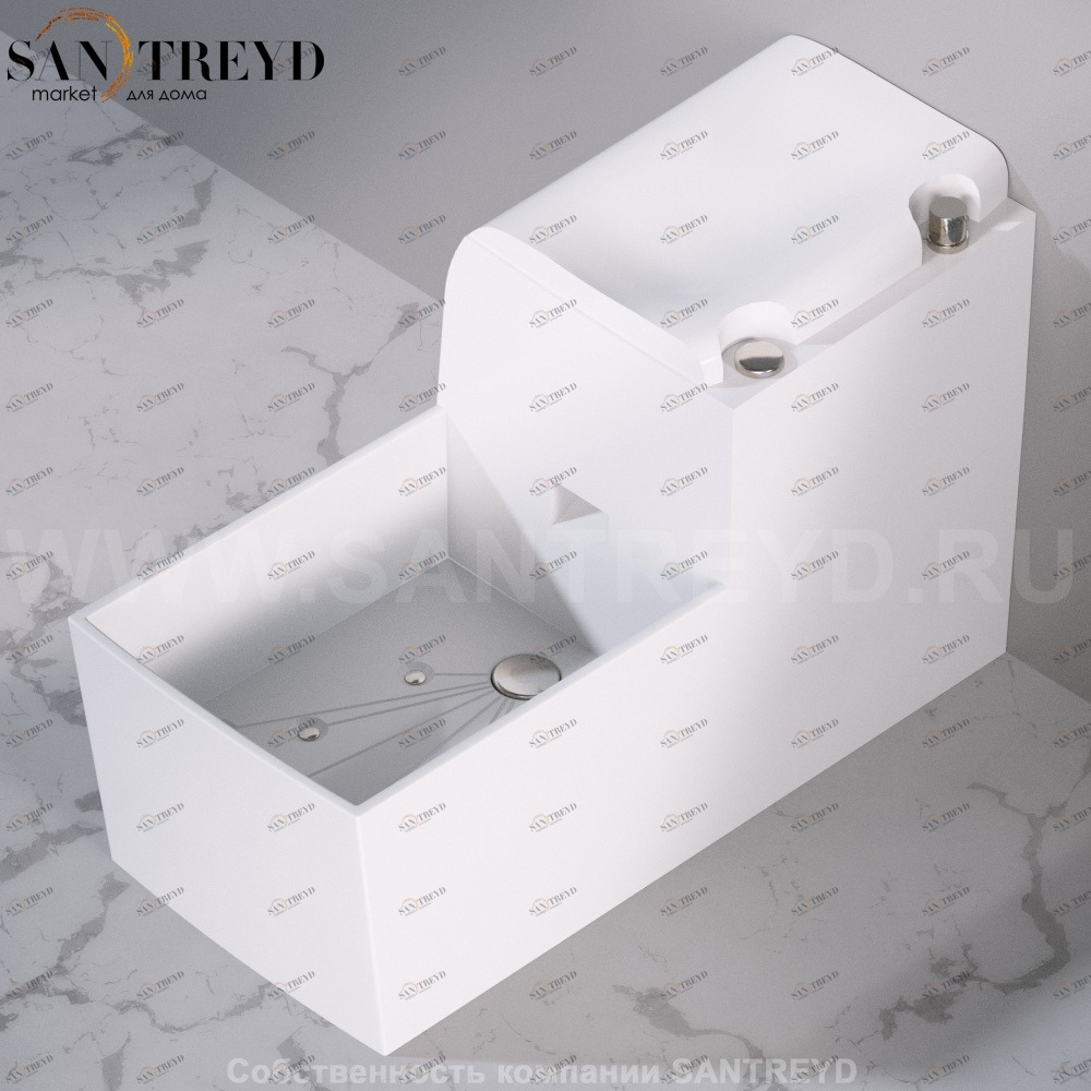 S300VX.100 Ванна керамическая для ног S300 белая A. e T. Italia SANI Италия AeT ITALIA