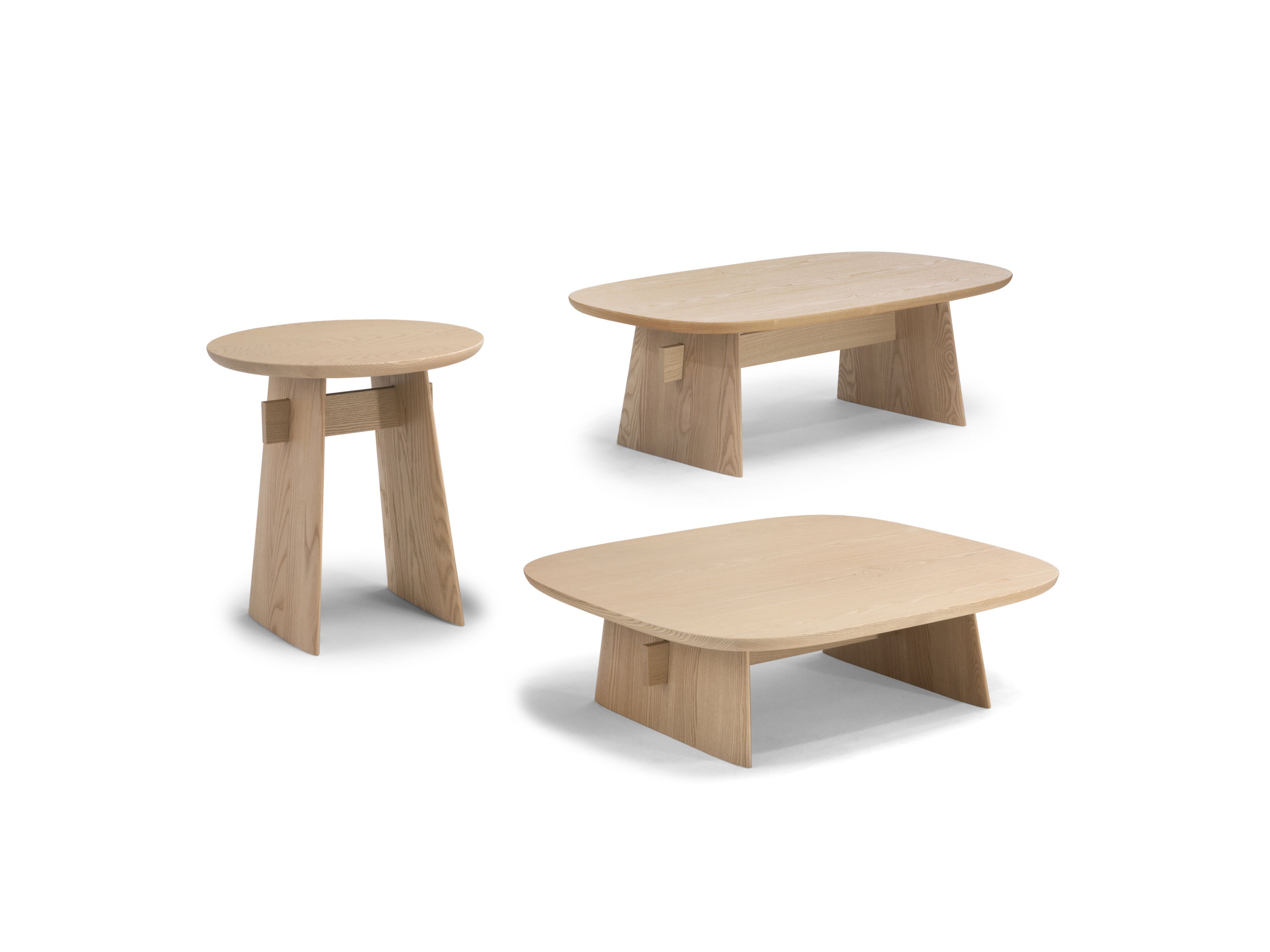 Высокий круглый журнальный столик из ясеня Natuzzi Italia Adam ARCH-00077889 - Вид №2