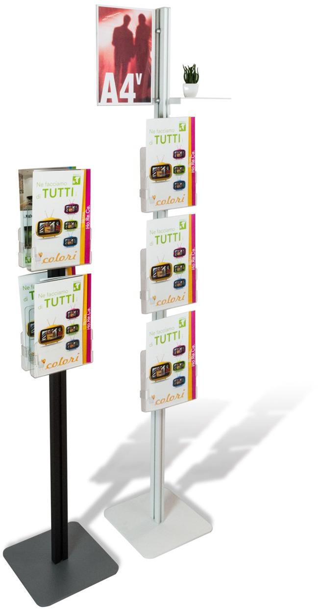 STUDIO T Двусторонняя напольная подставка из металла для брошюр Inuno Inunostick2b - Вид №5