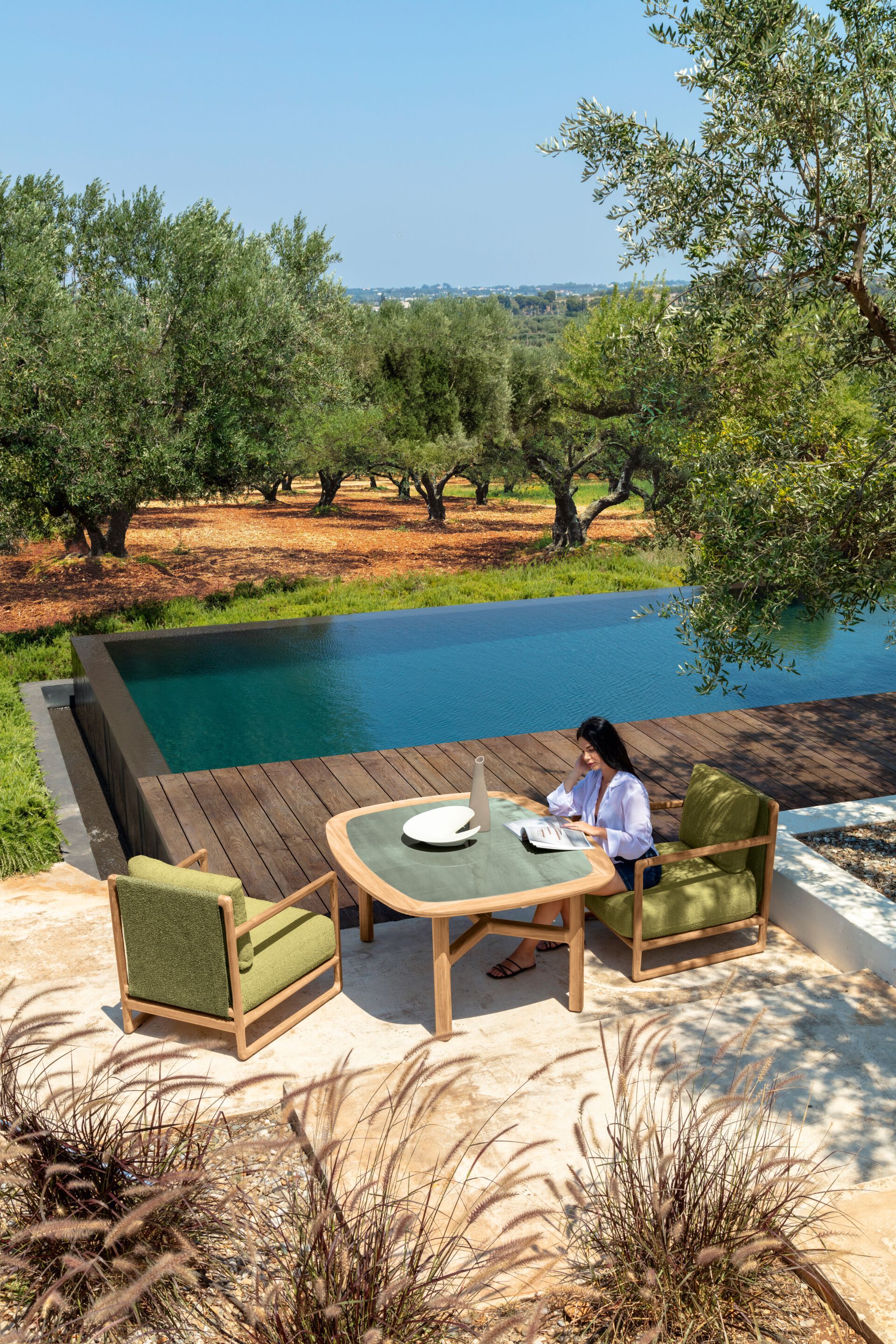 Тканевое садовое кресло с подлокотниками Talenti Jun ARCH-00017892 - Вид №3