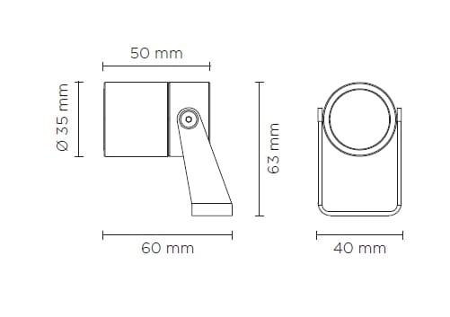 Нержавеющая сталь регулируемый светодиодный наружный прожектор PUK NANOSPOT STEEL ARCH-00126728 - Вид №5