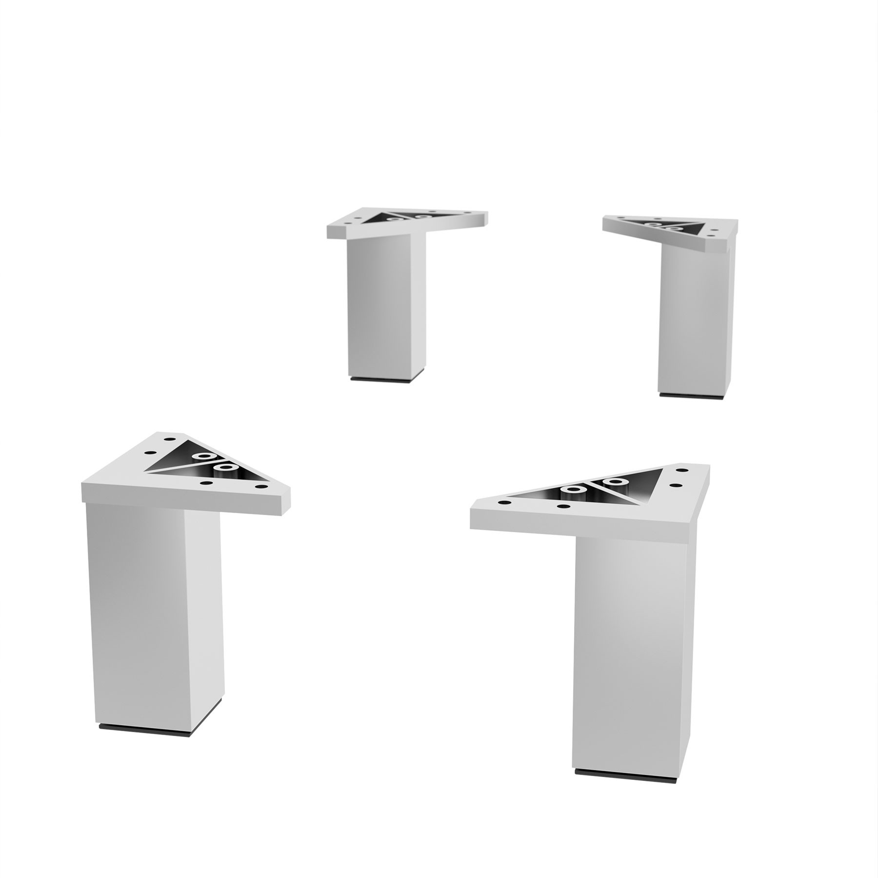 83819 SALGAR Комплект из 4 ножек GLOSS CHROME Высота 100 мм 