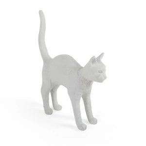 Настольная лампа белая 20,7х46 см Jobby The Cat White 15040 SELETTI ЖИВОТНЫЕ, КОШКА 00-3882462 Бежевый;белый