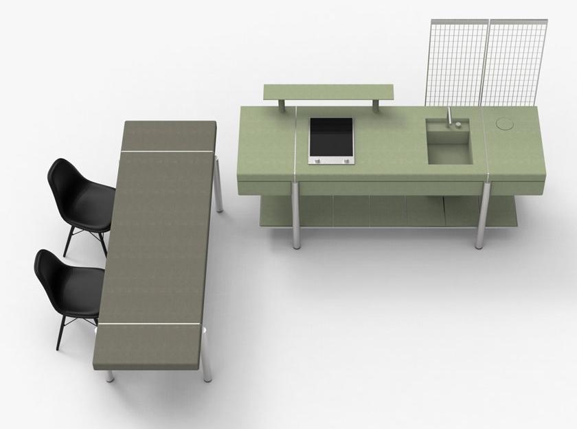 Elmar Отдельностоящий модуль со стальными и бетонными полками sun-id-1388379 - Вид №19