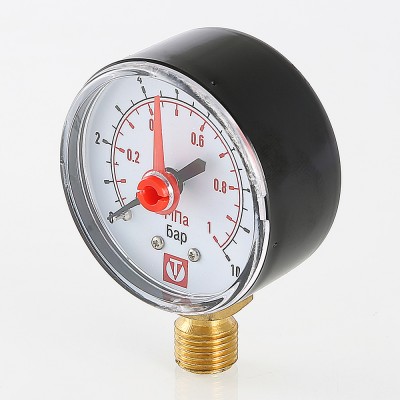 VT.TM50.D.02 Манометр с нижним подключением VT.TM50.D Valtec 50 мм, 1/4", 0-10 бар, нижнее подключение  - Вид №3