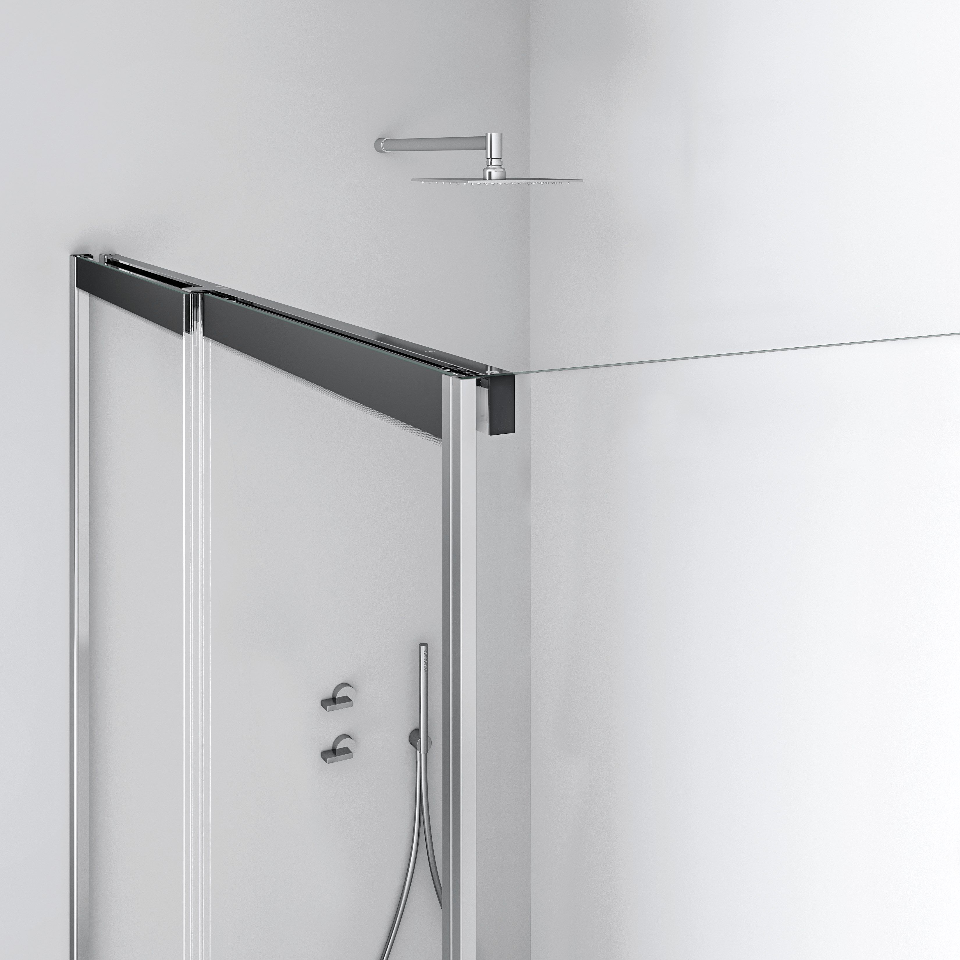 Алюминиевая и стеклянная душевая кабина с раздвижной дверью DUKA вода 5000 ARCH-00073626 - Вид №15