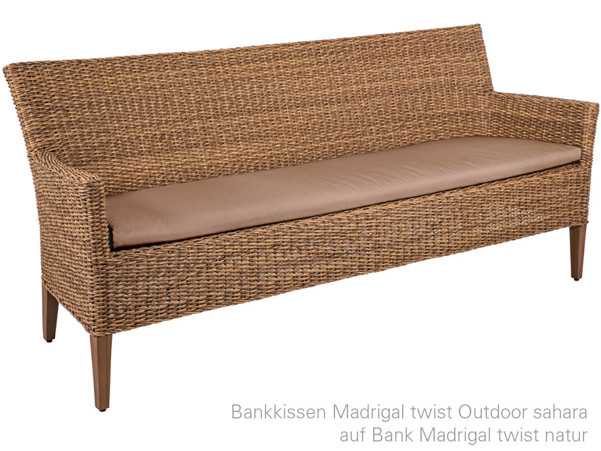 94.00.0237 Скамья Мадригал 3-х местная Твист натуральный / борнео Mbm  - Вид №3