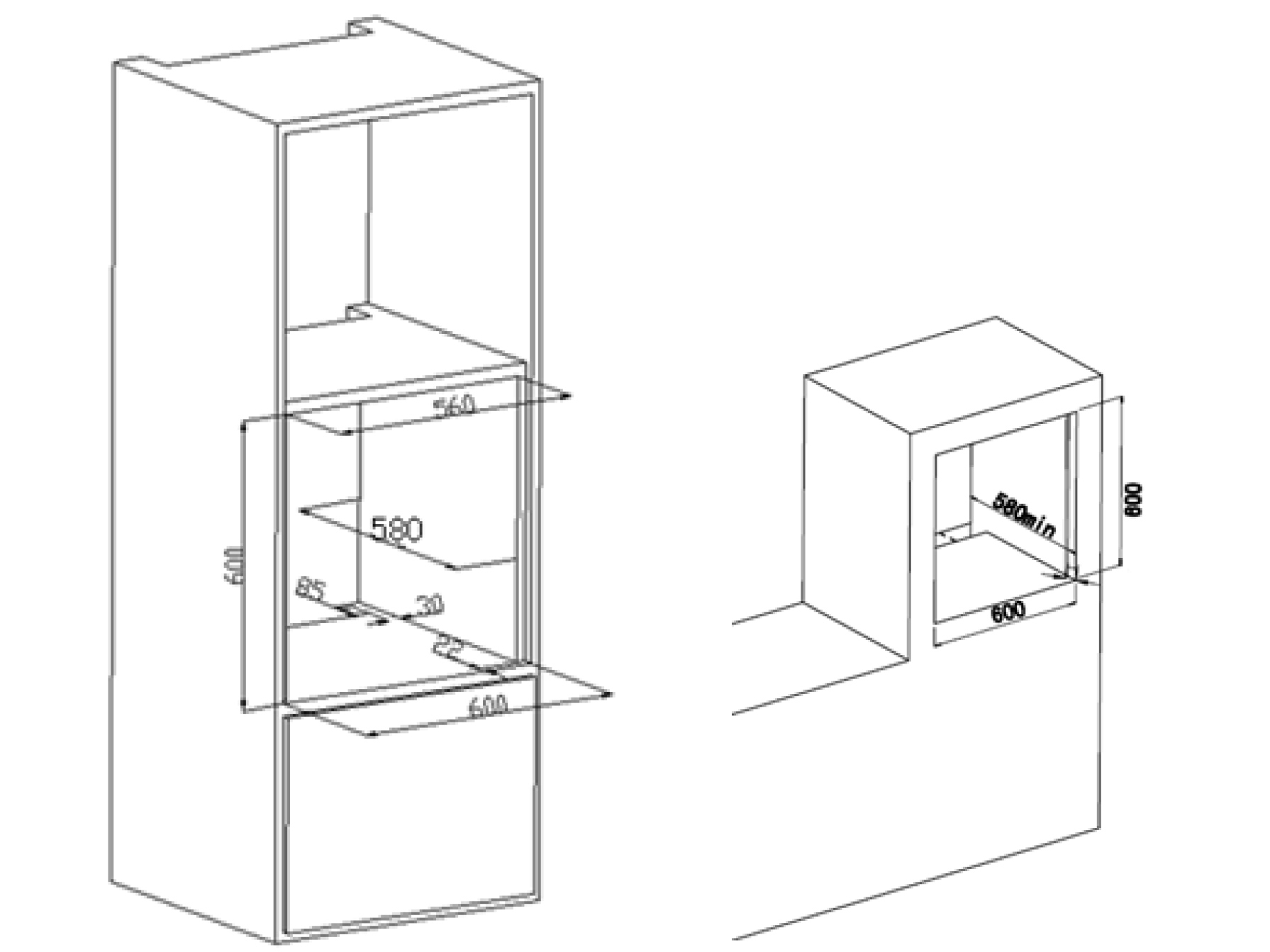8160927 Электрический духовой шкаф HOMSair OEF657BK черный STDN-0008267 - Вид №13