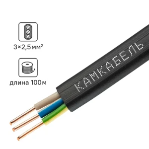 Кабель Камкабель ВВГпнг(A)-LS 3x2.5 100 м ГОСТ 81933628 STLM-2016663