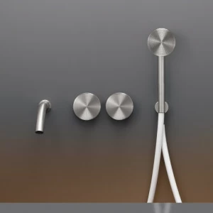 Настенные 2 прогрессивных смесители, установленные для ванной с носиком L. 170 мм и круглые ручной душ диаметр 65 мм  GIO26Y CEADESIGN