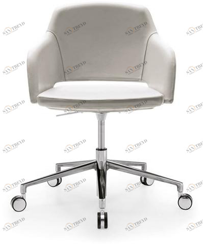 Sinetica Кресло для руководителя с регулируемой высотой из кожи с 5 спицами и низкой спинкой Captain sun-id-1405777