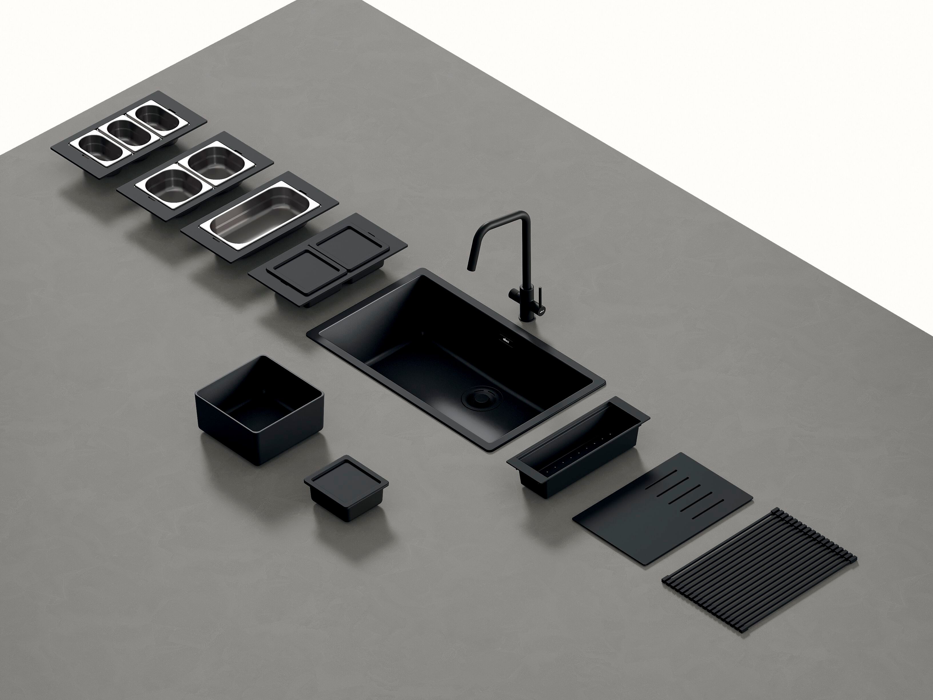 Раковина с одной чашей в Кератеке Elleci элитная кухня ARCH-00108708 - Вид №2