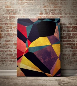 Картина абстракция 100х80 см Emotions by Сvetelina Jurukova ICON DESIGNE  178172 Желтый;фиолетовый;разноцветный