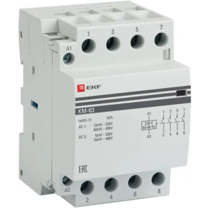 Контактор EKF КМ 4NО 63 А 230-400 В