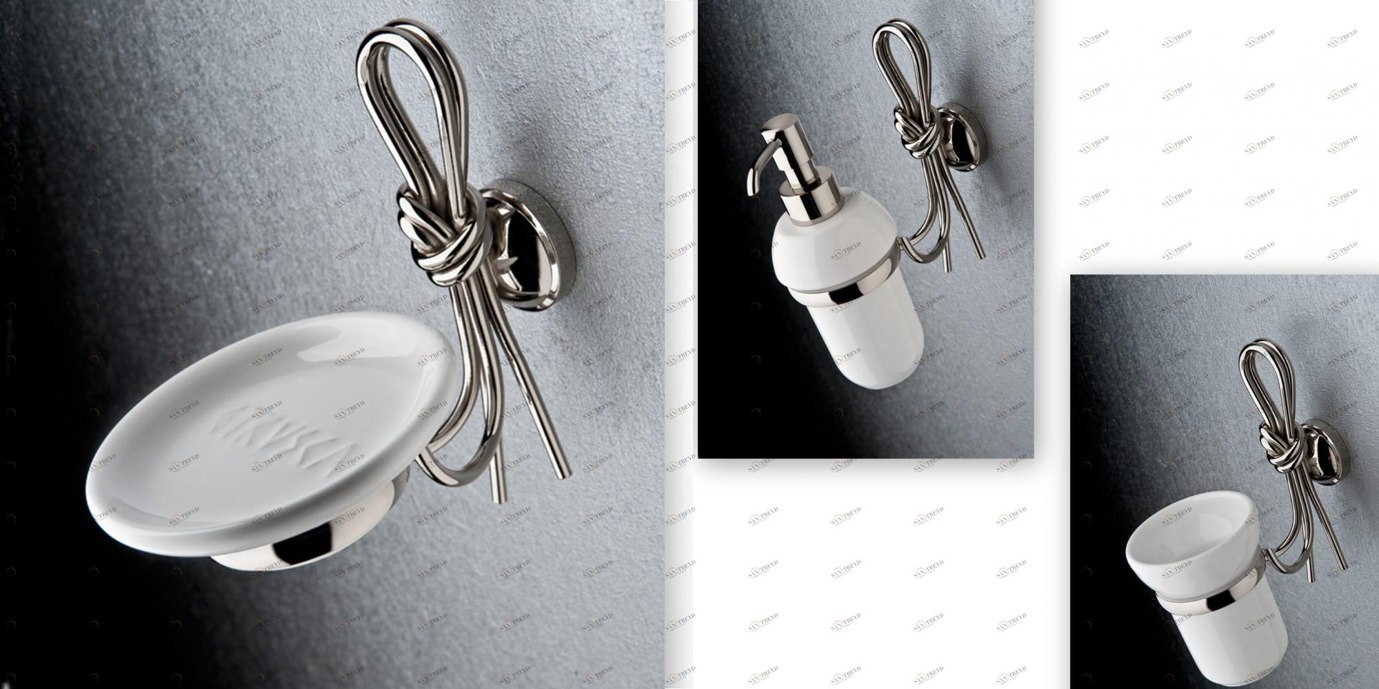 Etruska Мыльница настенная NODO Хром Etrusca 185275CER