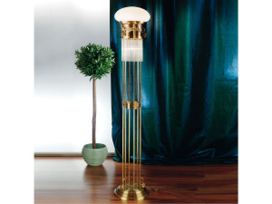 Торшер из латуни и стекла