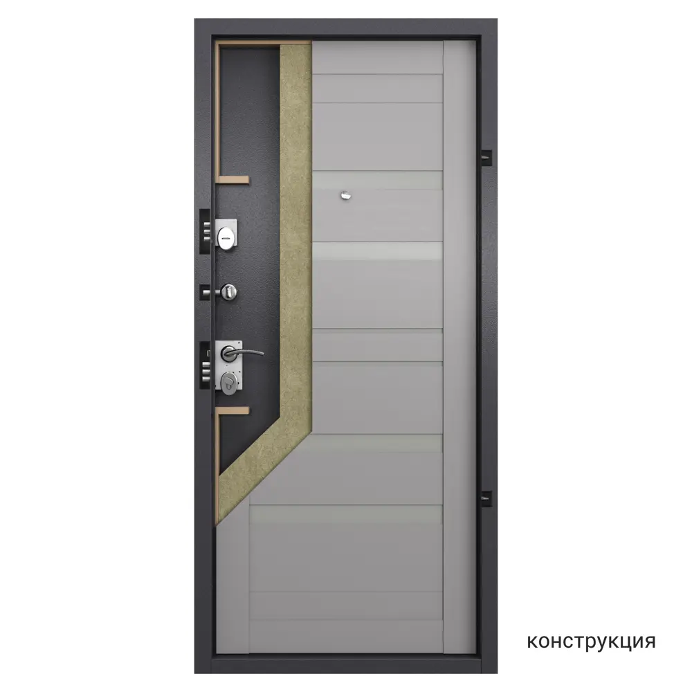 Дверь входная металлическая Страйд Linea 950 мм левая цвет серый TOREX STLM-2112276 - Вид №13