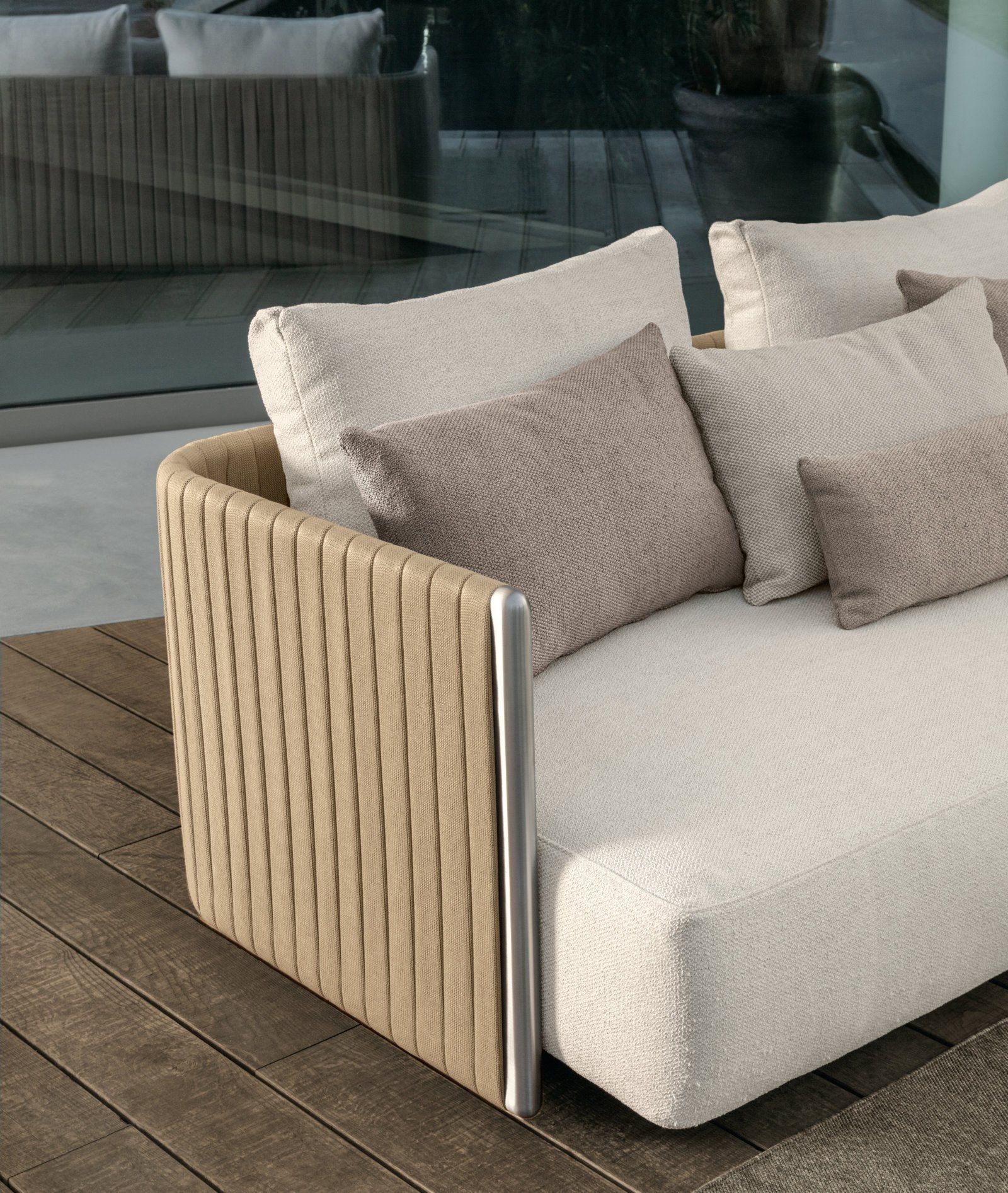 Ткань сад диван с полуостровом Talenti Джордж ARCH-00007070 - Вид №5