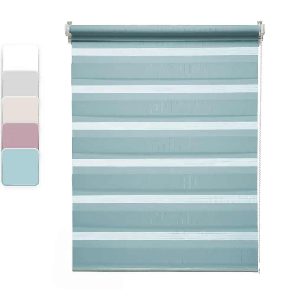 INSPIRE Peter — рулонная штора день-ночь в бирюзовом цвете 100x160 см 85225663 STLM-0060097