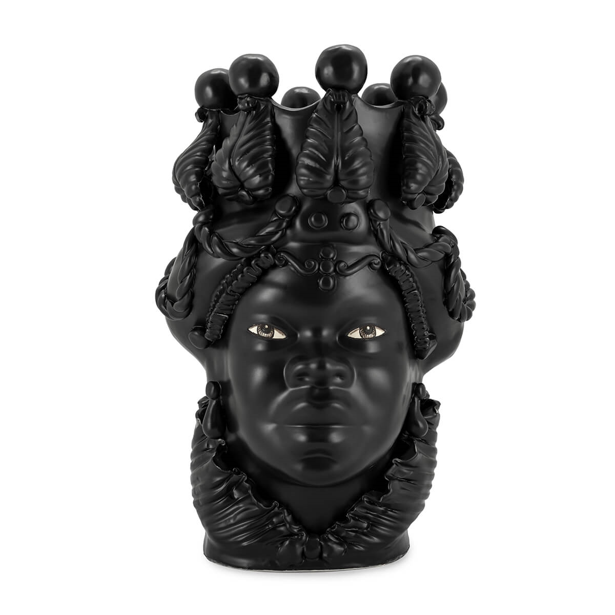201082-BT ABHIKA ВАЗА MORO BIG LADY SIMPLY MAT BLACK MAT  - Вид №1