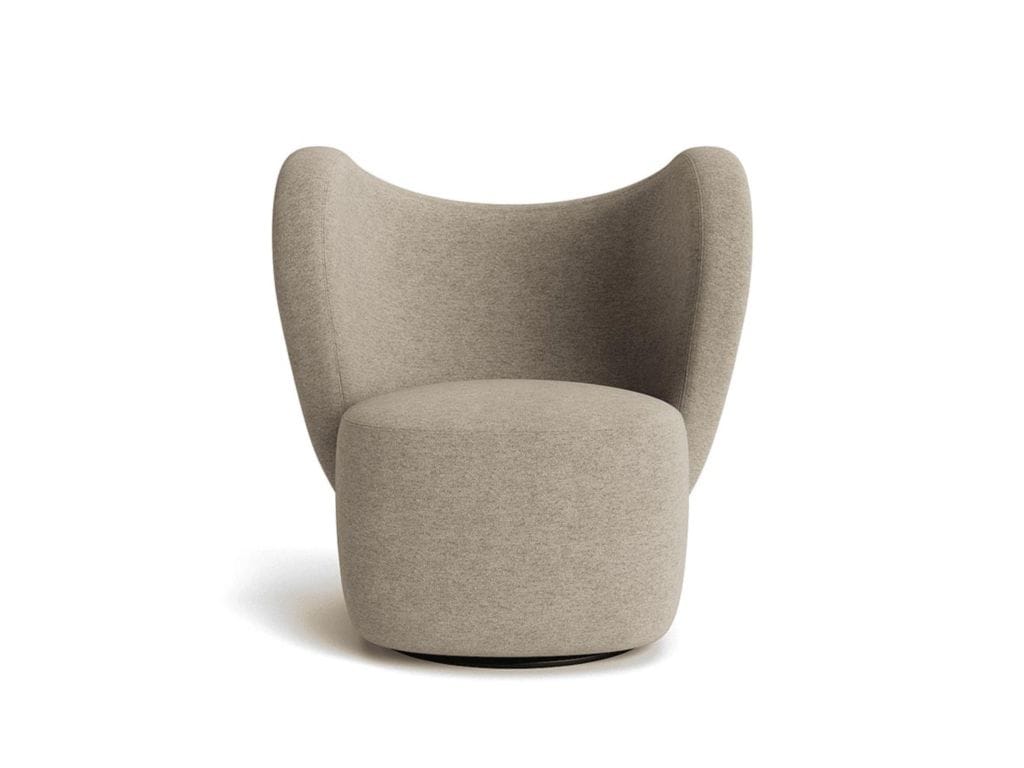 Льняное вращающееся кресло NORR11 Big ARCH-00060516 - Вид №4