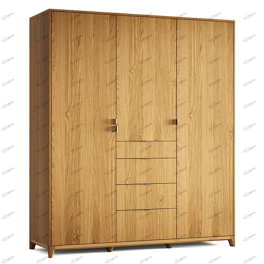 Шкаф трехстворчатый с ящиками натуральный дуб Case №2 THE IDEA  210383 Бежевый 