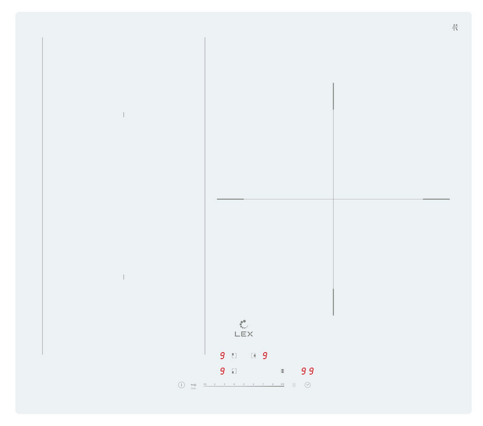 9156745 Индукционная варочная поверхность LEX EVI 631A WH STDN-0124982