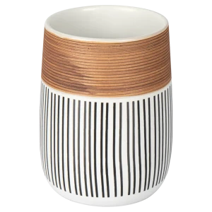 Керамический стакан для зубных щеток Swensa Tori в бежево-сером цвете 89380238