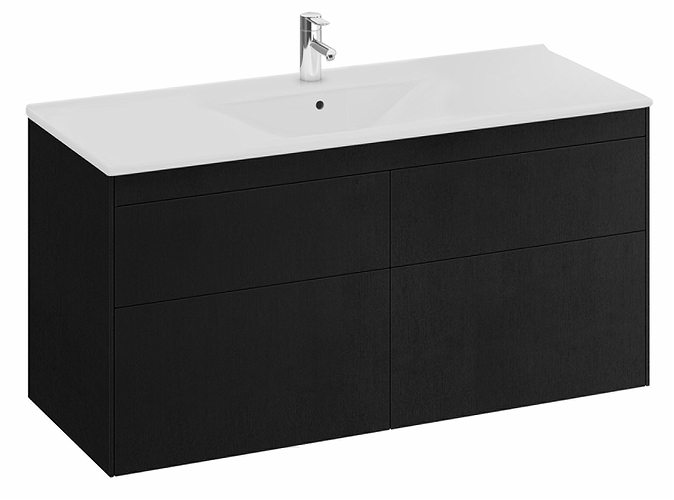 47425 Напольный шкаф IFO Sense для тонкой раковины с четырьмя ящиками, Ш = 1200 мм, Ш1 = 1210 мм, белый - Вид №7