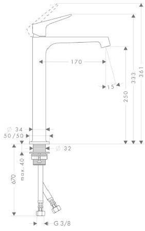 Axor Смеситель для умывальника, однорычажный Axor citterio m sun-id-1384024 - Вид №6