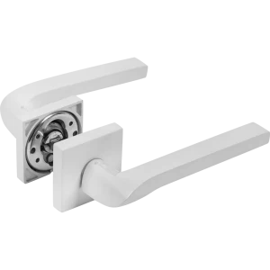 Дверные ручки Puerto AL 535-03 без запирания алюминий гальваническое покрытие цвет белый
