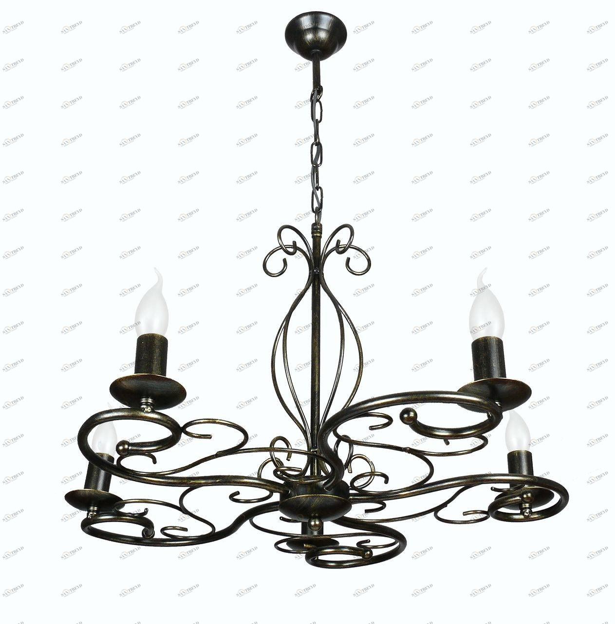 Люстра дизайнерская Back коричневая 10101-5L SUPERNW СВЕЧИ 056803 Коричневый 