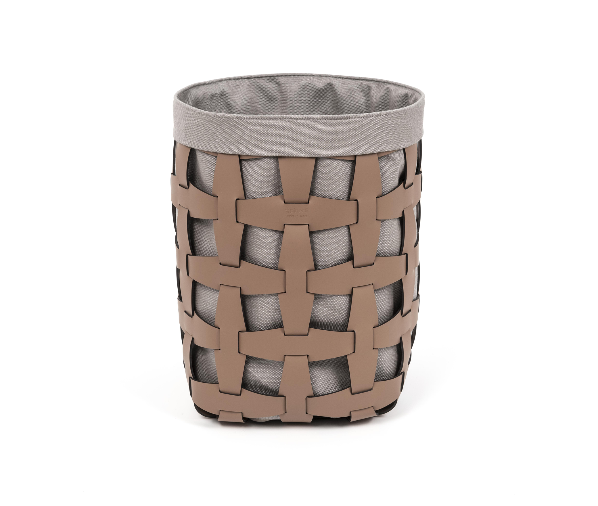 Корзина с крючком - 35X35H43,5 см / регенерированная кожа_camel Pinetti 00.0191.082.011 - Вид №3