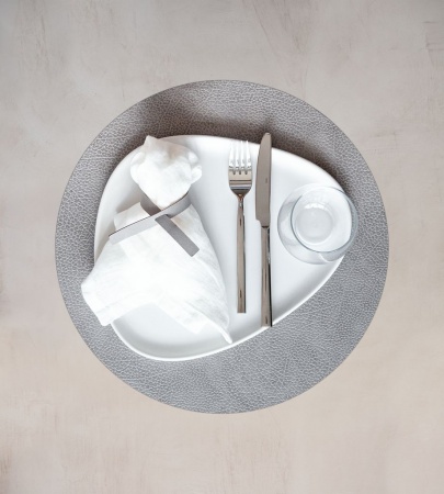 98866 HIPPO anthracite-grey подстановочная салфетка круглая, диаметр 24 см, толщина 1,6 мм;LIND DNA  - Вид №1