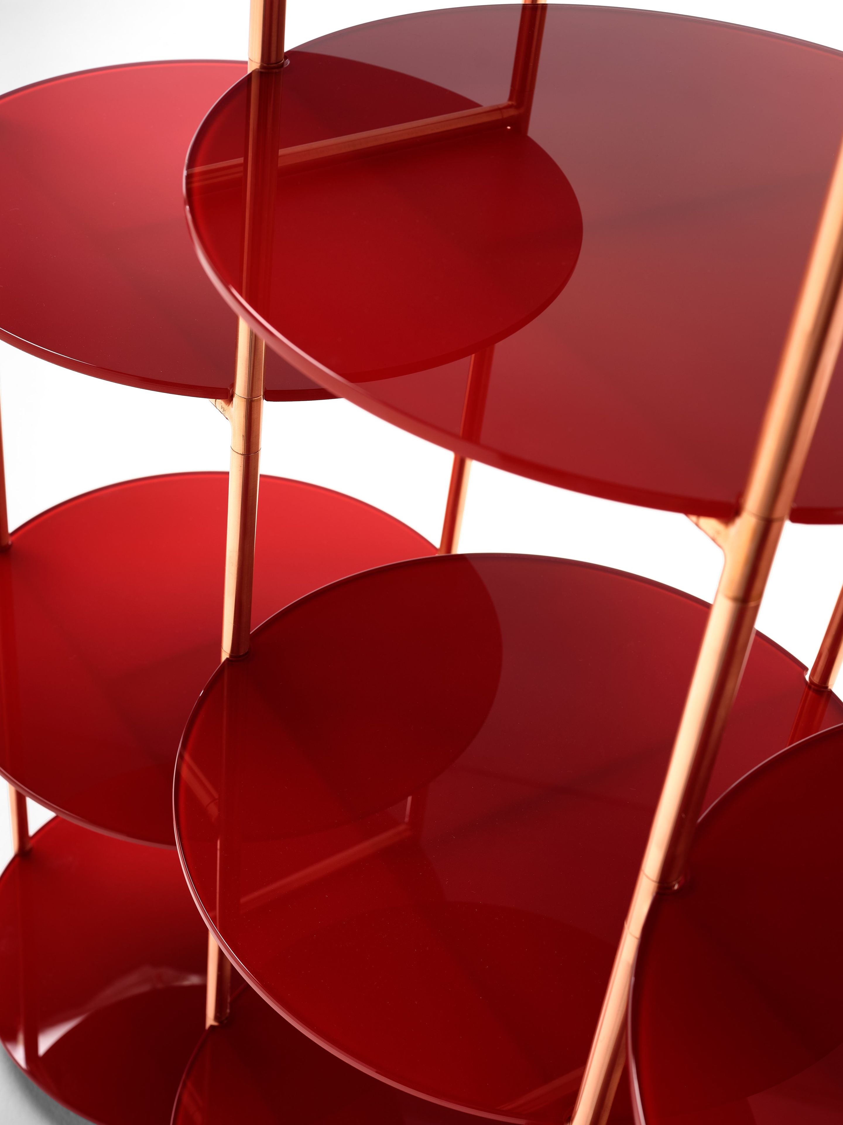 Книжный шкаф из меди с хрустальными столешницами EPÒNIMO Long Playing ARCH-00063939 - Вид №4