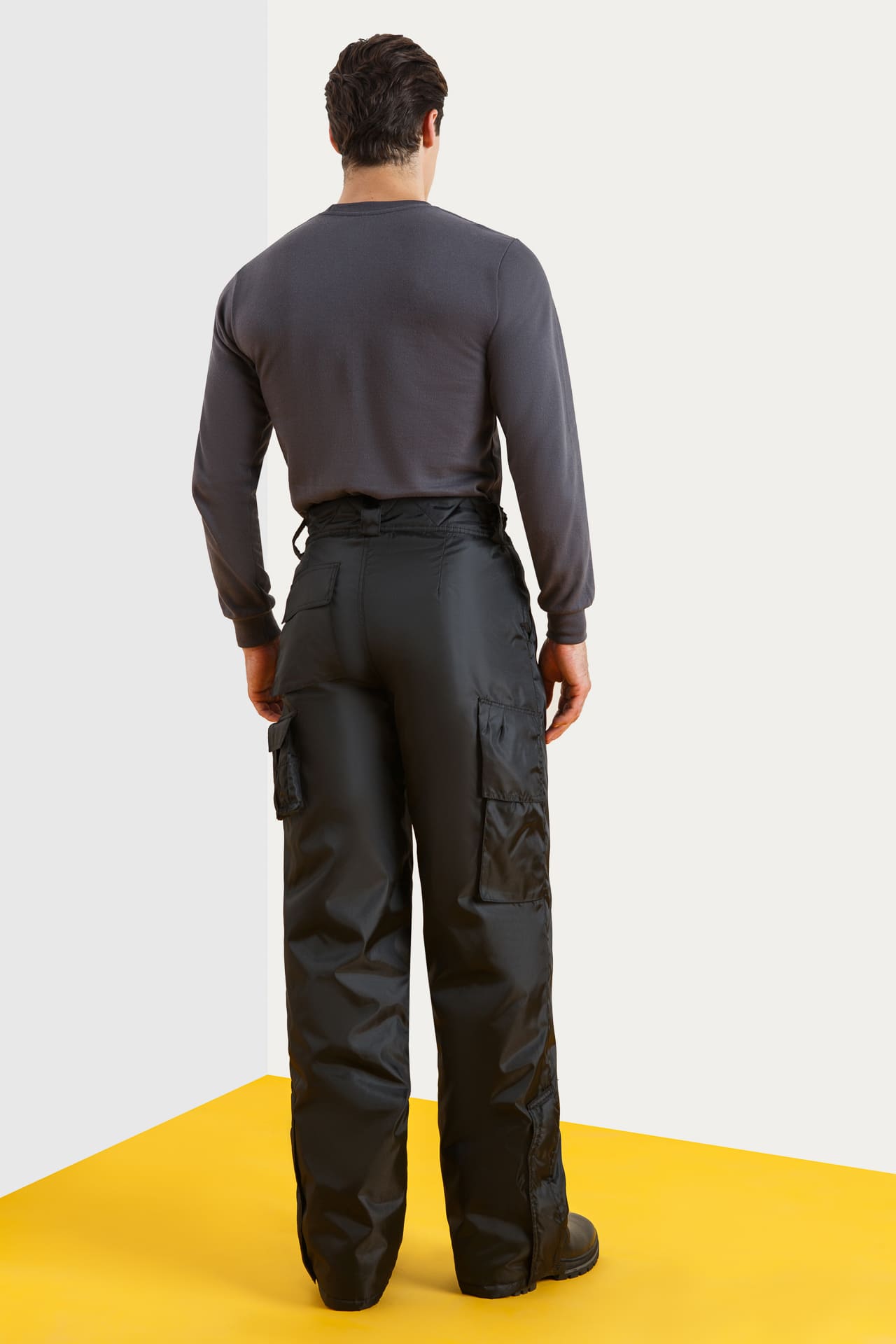 65003 Брюки непромокаемые зимние черные  Зимняя спецодежда  размер 52-54/182-188  - Вид №3