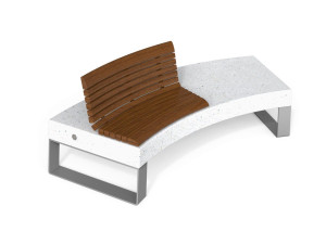 Изогнутая скамья HPC со спинкой