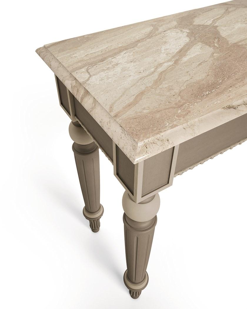 SCAPPINI & C Прямоугольная деревянная консоль с мраморной столешницей Timeless 2736-m - Вид №1