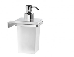 5781(13) Gedy G-Glamour, настенный стеклянный дозатор, цвет хром