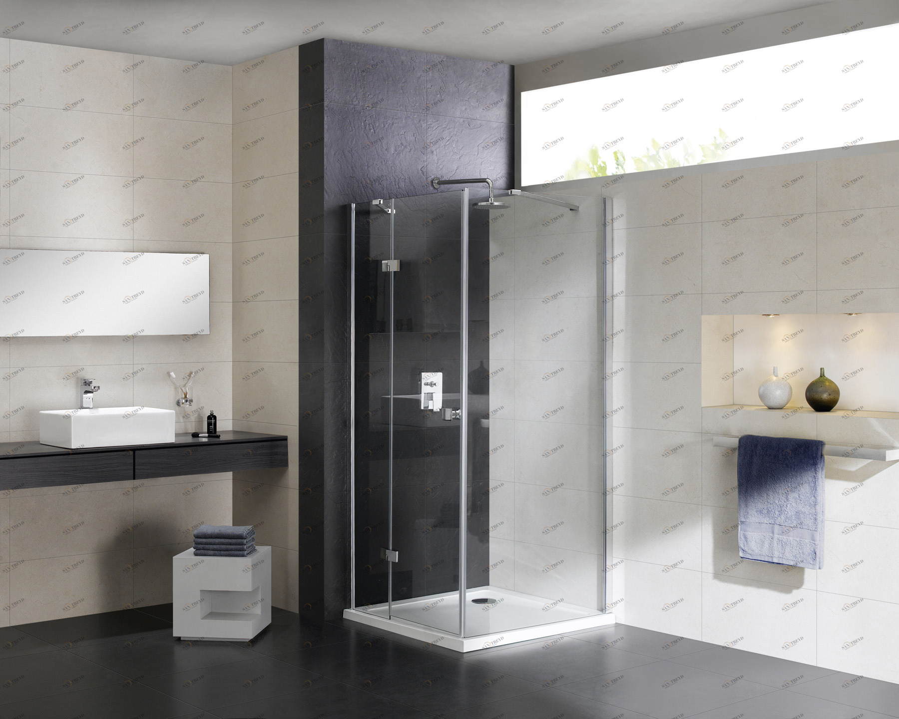 Душевой уголок CEZARES CRYSTAL-S-AH-1-120/90-C-Cr-L