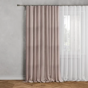 СТОЛИЦА ТЕКСТИЛЯ - Бархатная штора серо-коричневого цвета 140×270 см 89376357