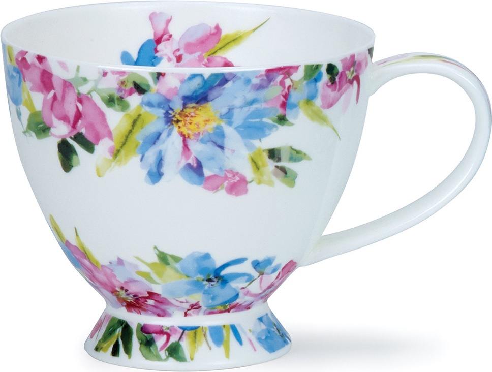 10632218 Dunoon Чашка чайная Dunoon "Голубые цветы" 450мл Фарфор костяной 