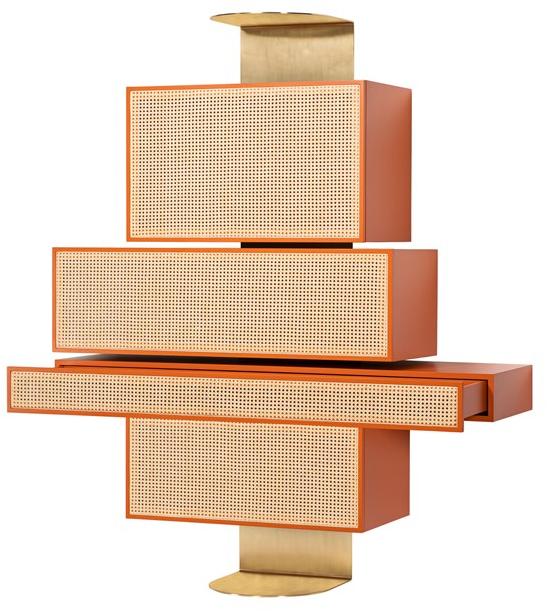 Wiener GTV Design Настенный шкаф для хранения вещей с откидными дверцами и ящиками Nyny sun-id-1386666 - Вид №2