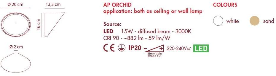 AXOLIGHT Настенный светильник из алюминия Orchid sun-id-1437833 - Вид №5