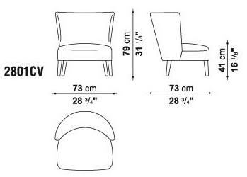 Maxalto Кресло с обивкой из ткани с подлокотниками Febo sun-id-1413258 - Вид №5