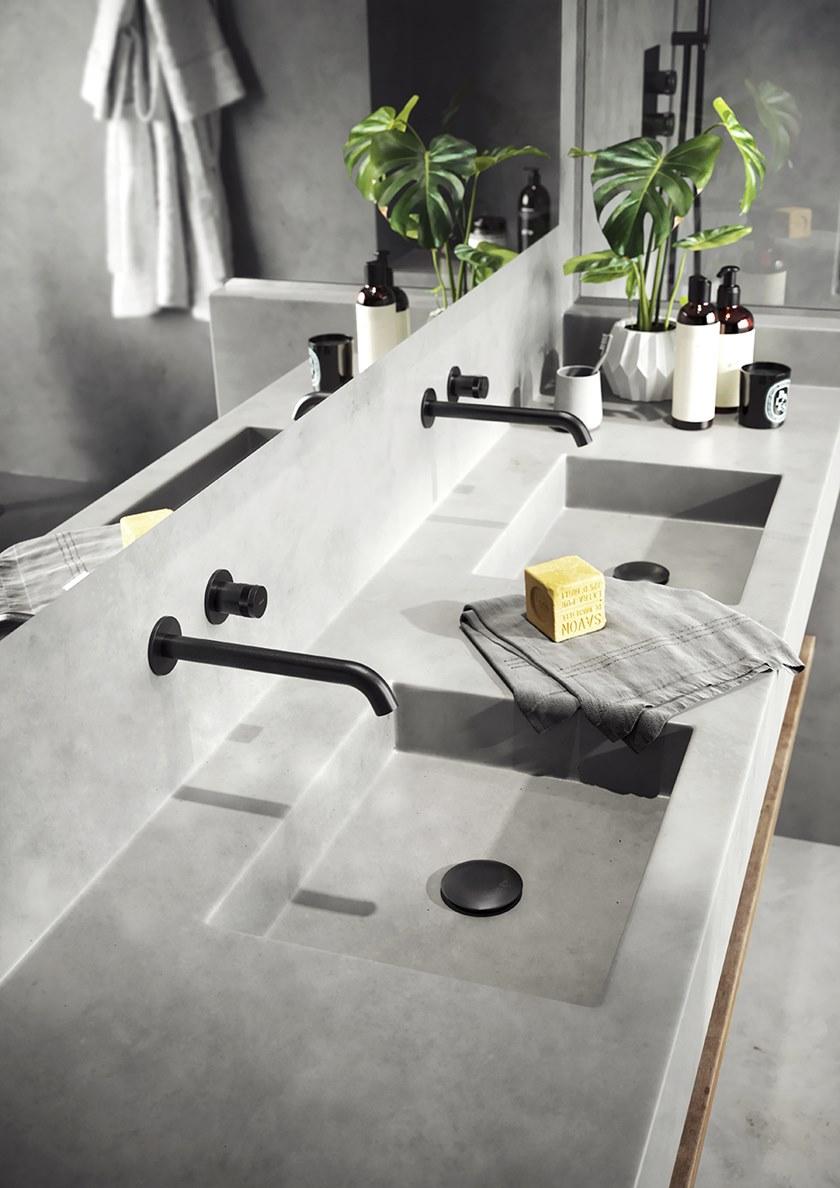 MGS Смеситель для умывальника настенный из нержавеющей стали на 2 отверстия Ergon sun-id-1454857 - Вид №4