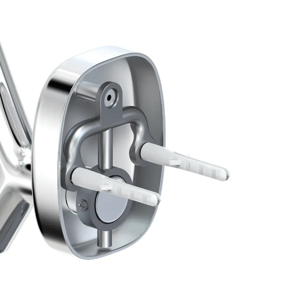 Крючок для ванной комнаты Lemer Nature 2 рожка металл цвет хром STLM-2121635 - Вид №1