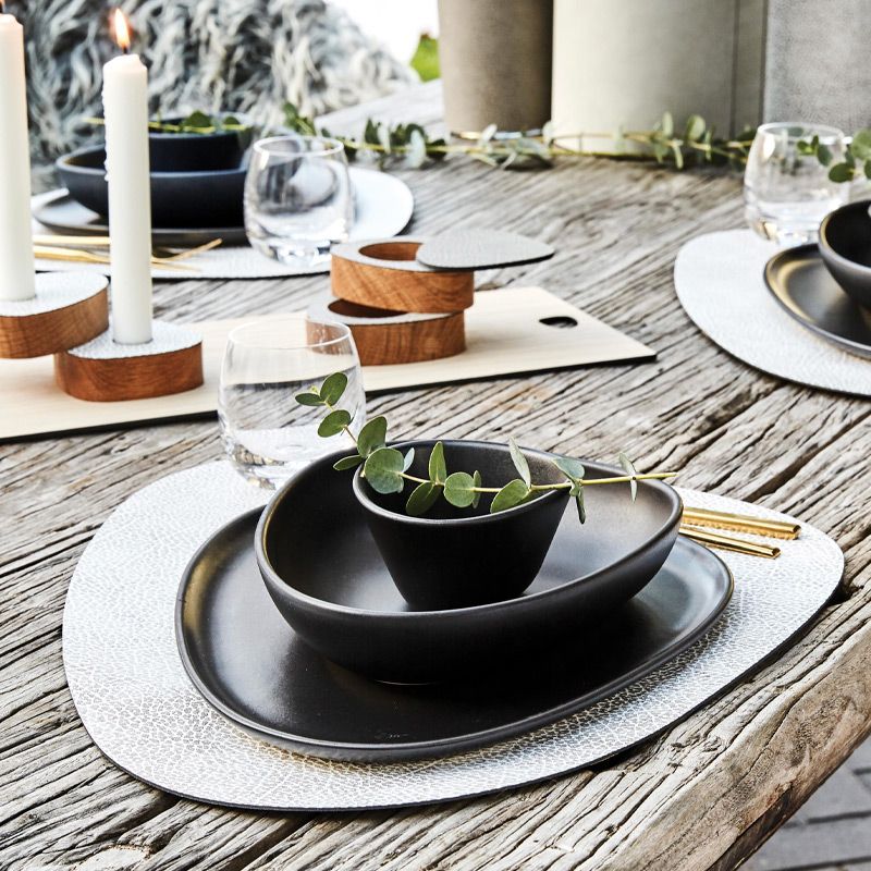 98931 HIPPO white-grey подстановочная салфетка фигурная 37x44 см, толщина 1,6 мм;LIND DNA  - Вид №2