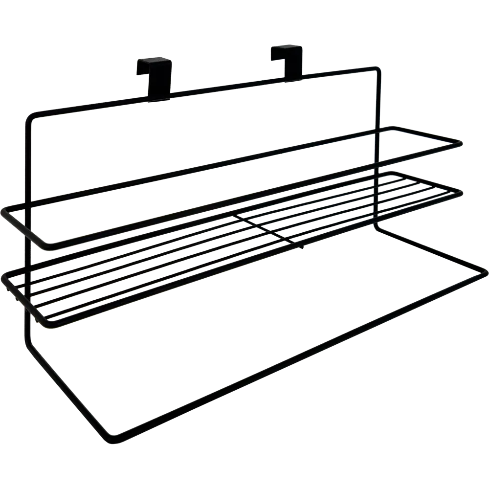 Полотенцедержатель с полкой 40x16x12 см цвет чёрный 82155265 STLM-2121812 Santreyd Ferro - Вид №1