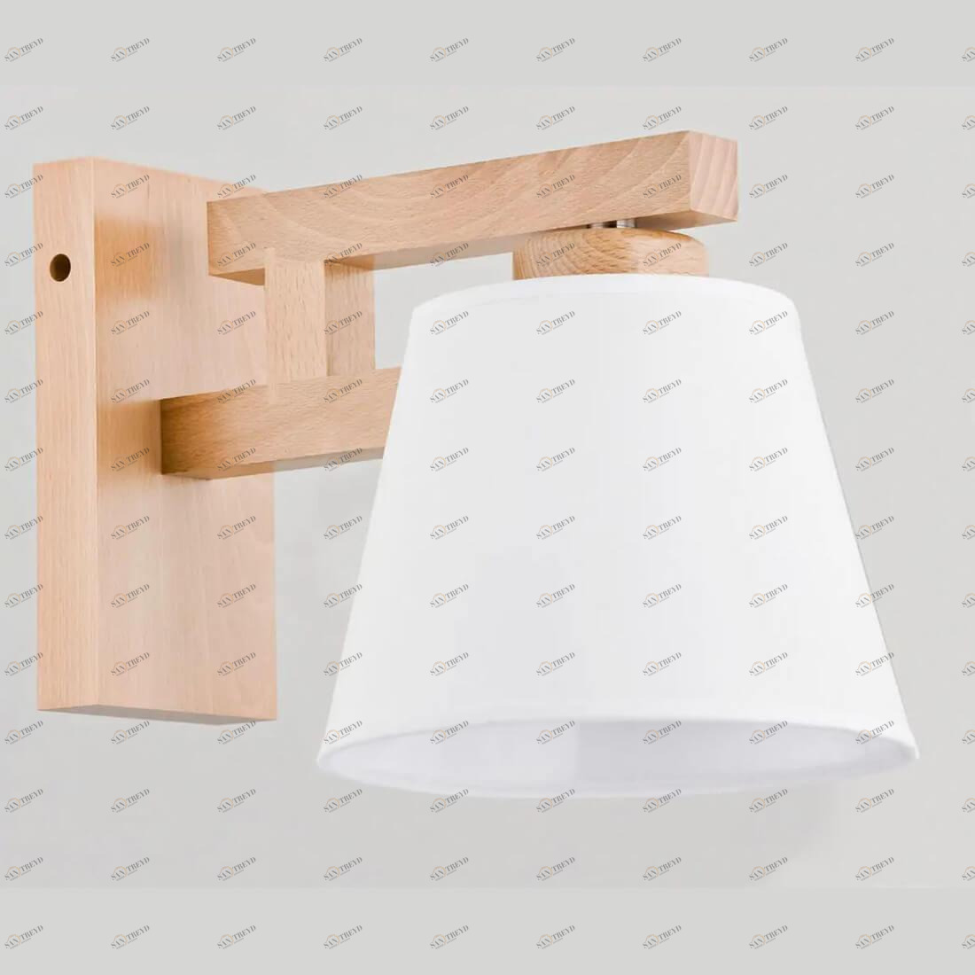 Бра деревянное с абажуром белое Pulpa 23040 ALFA PULPA 00-3928635 Белый 